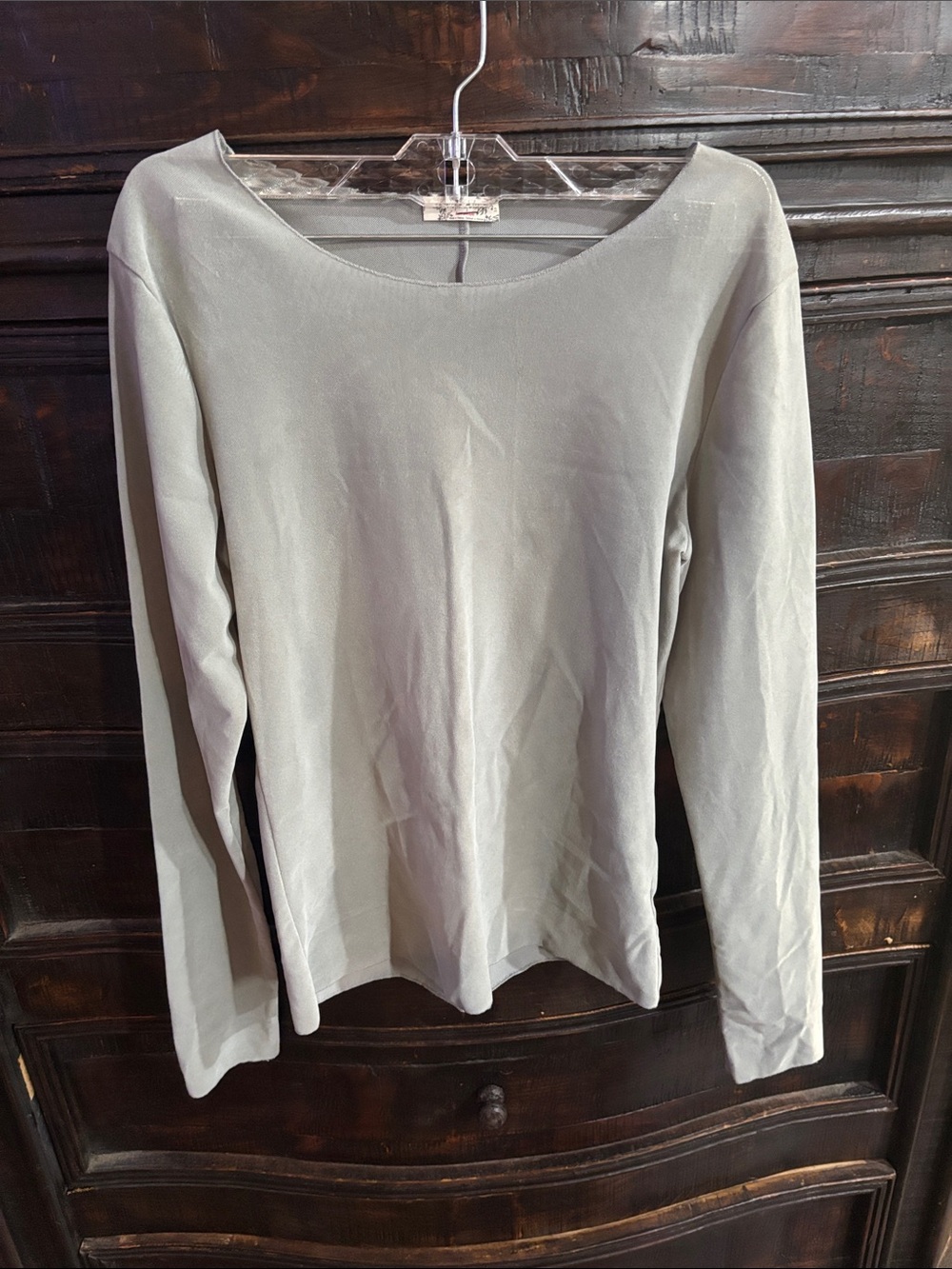 Intimately by Free People Countdown Flocked Longsleeve Top Sz S